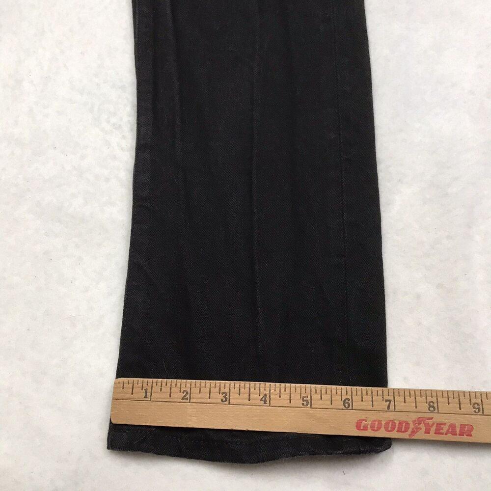 UNIQLO Selvedge Black Jeans Men 33x30 (33/32 tag) Slim Fit Straight Mid Rise - Picture 11 of 15